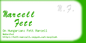 marcell fett business card